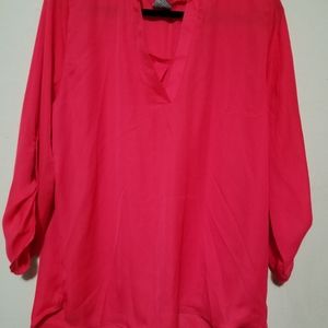 Hot pink blouse 3/4 sleeve size XL JM Brand